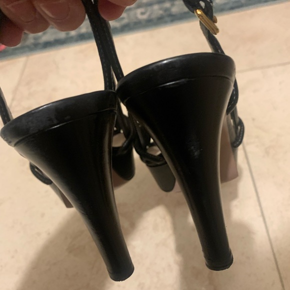 Prada black platform heels.  Prada Logo on the front. Worn a couple of times. - Picture 5 of 8